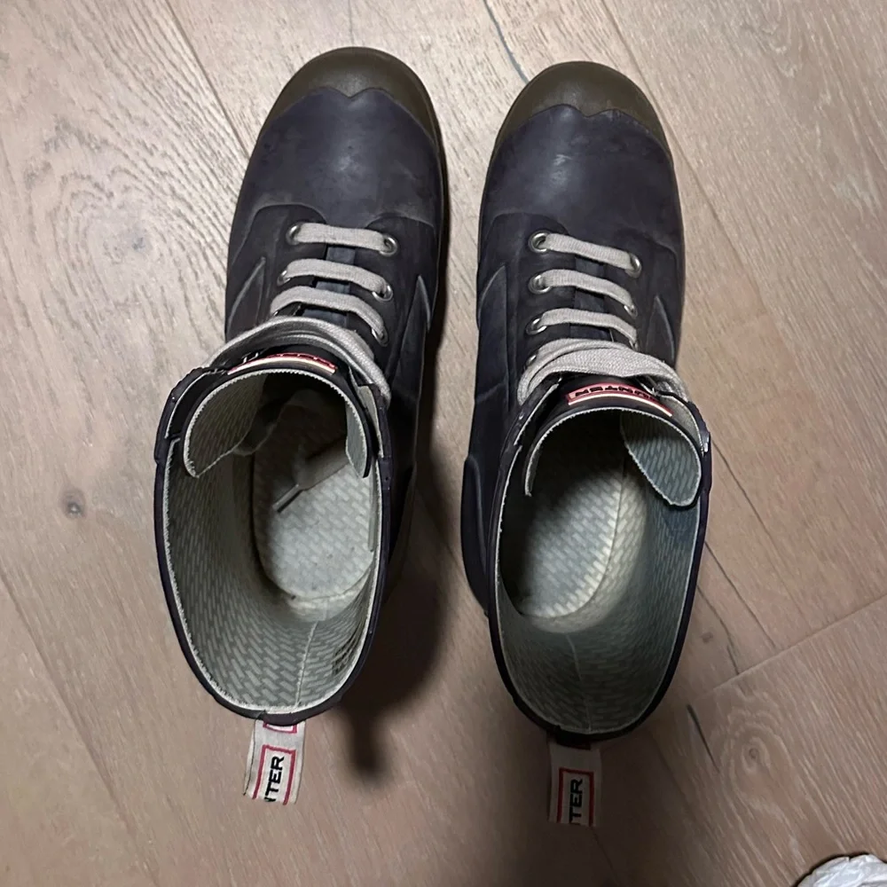 Hunter rain boots purple with laces (combat style) - Picture 9 of 9